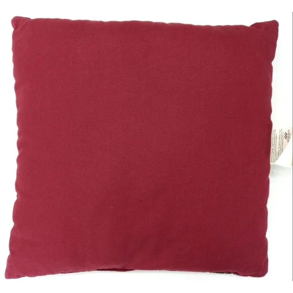 Lisa Hilliker Snowman Pillow Vintage Red Green Tapestry Mohawk USA One Fuzzy